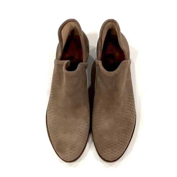 Lucky Brand Baley Suede Leather Perforated Booties - Picture 2 of 8